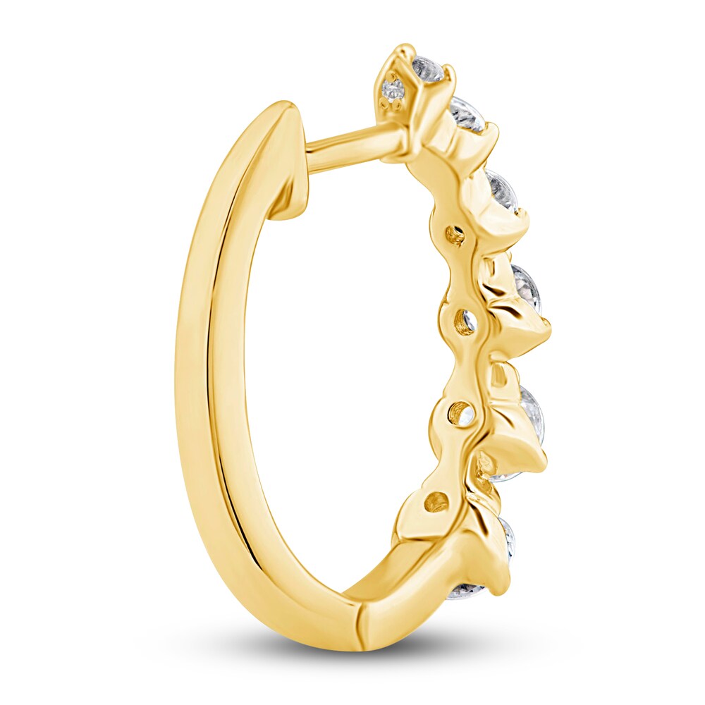 Diamond Hoop Earrings 1 ct tw Round 14K Yellow Gold 4rD3FvV0 Diamond Hoop Earrings 1 ct tw Round 14K Yellow Gold 4rD3FvV0