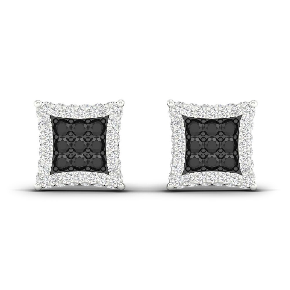 Men's Black Diamond Stud Earrings 1 ct tw Round 10K White Gold 4rqRWHlB Men's Black Diamond Stud Earrings 1 ct tw Round 10K White Gold 4rqRWHlB