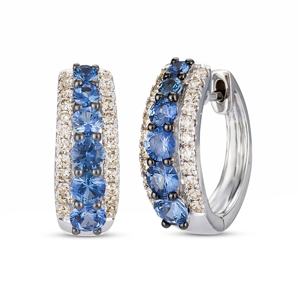Le Vian Natural Blue Sapphire Hoop Earrings 3/8 ct tw Diamonds 14K Vanilla Gold 4u0umWMn Le Vian Natural Blue Sapphire Hoop Earrings 3/8 ct tw Diamonds 14K Vanilla Gold 4u0umWMn