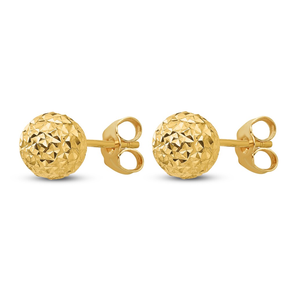 Diamond-Cut Ball Earrings 14K Yellow Gold 50XuVunN Diamond-Cut Ball Earrings 14K Yellow Gold 50XuVunN