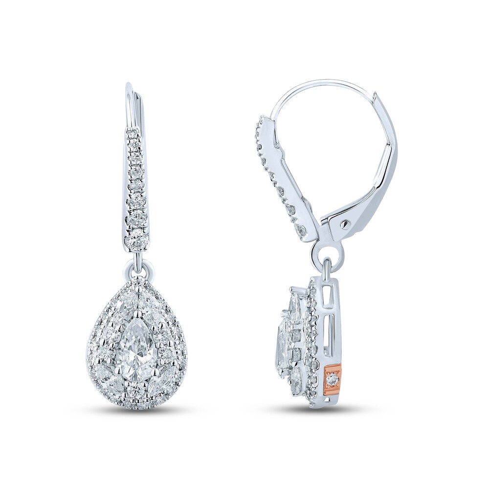 Pnina Tornai Diamond Earrings 1 ct tw Pear-shaped/Round/Marquise 14K White Gold 53lJW5kh