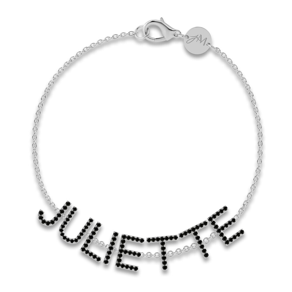 Juliette Maison Black Diamond Station Name Bracelet 2-1/4 ct tw Round 10K White Gold 5AJUEQ8B Juliette Maison Black Diamond Station Name Bracelet 2-1/4 ct tw Round 10K White Gold 5AJUEQ8B