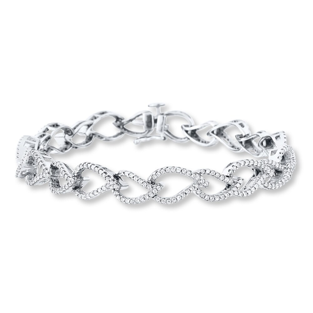 Diamond Bracelet 1-1/2 ct tw Round-cut 14K White Gold 5UsEQcOU Diamond Bracelet 1-1/2 ct tw Round-cut 14K White Gold 5UsEQcOU