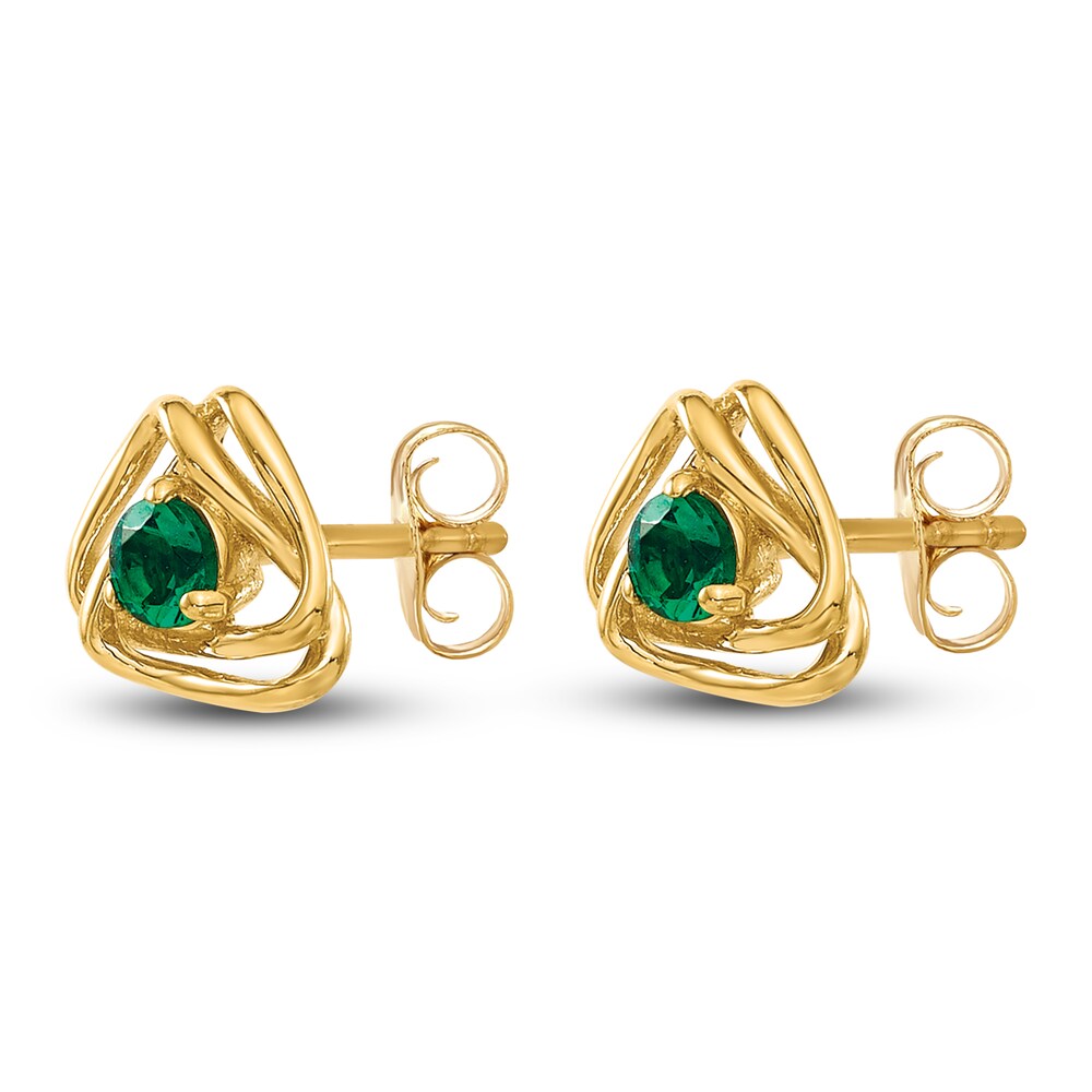 Natural Emerald Stud Earrings 14K Yellow Gold 5aqCTlN8 Natural Emerald Stud Earrings 14K Yellow Gold 5aqCTlN8