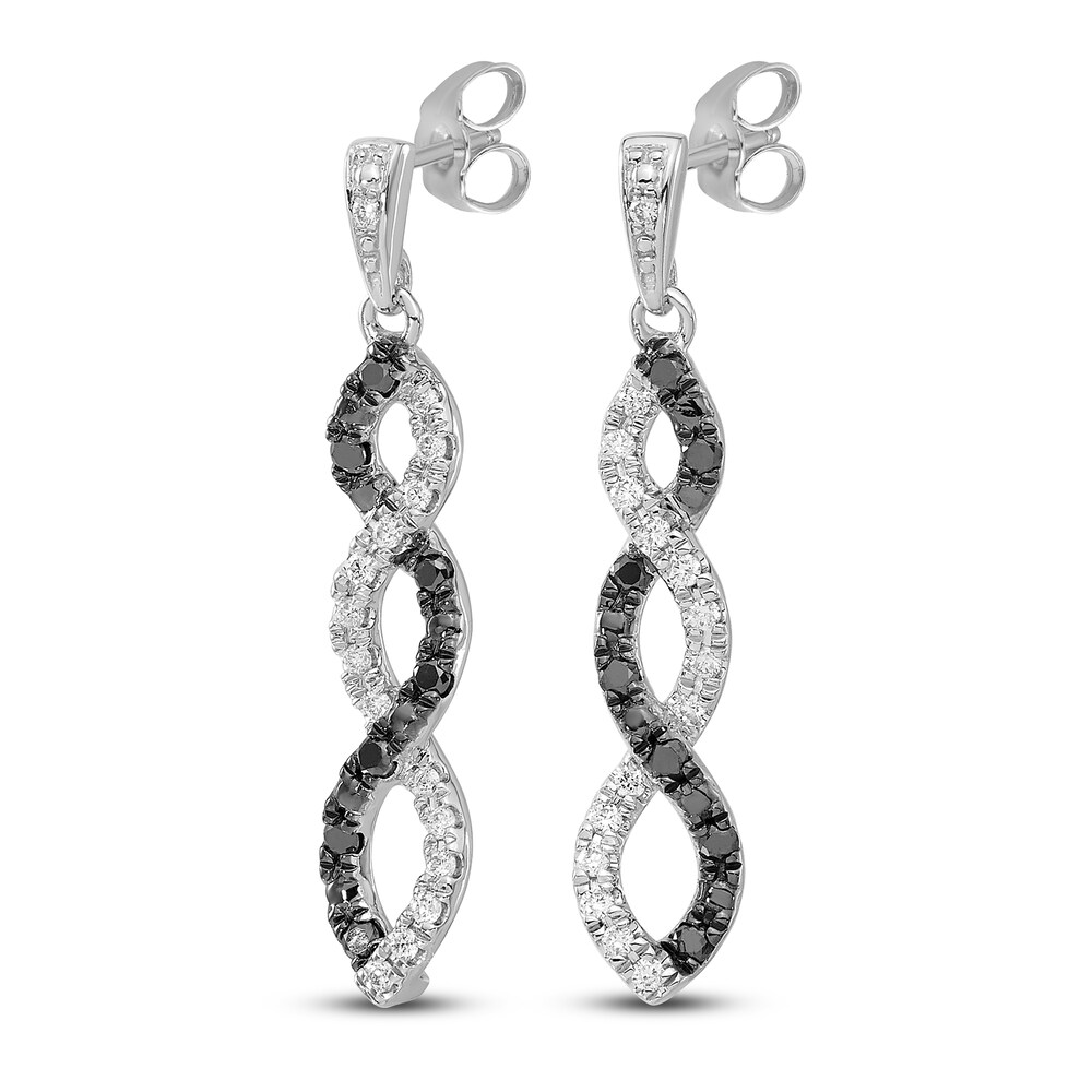 Black & White Diamond Dangle Earrings 1/4 ct tw Round 14K White Gold 5iR7bYxZ Black & White Diamond Dangle Earrings 1/4 ct tw Round 14K White Gold 5iR7bYxZ