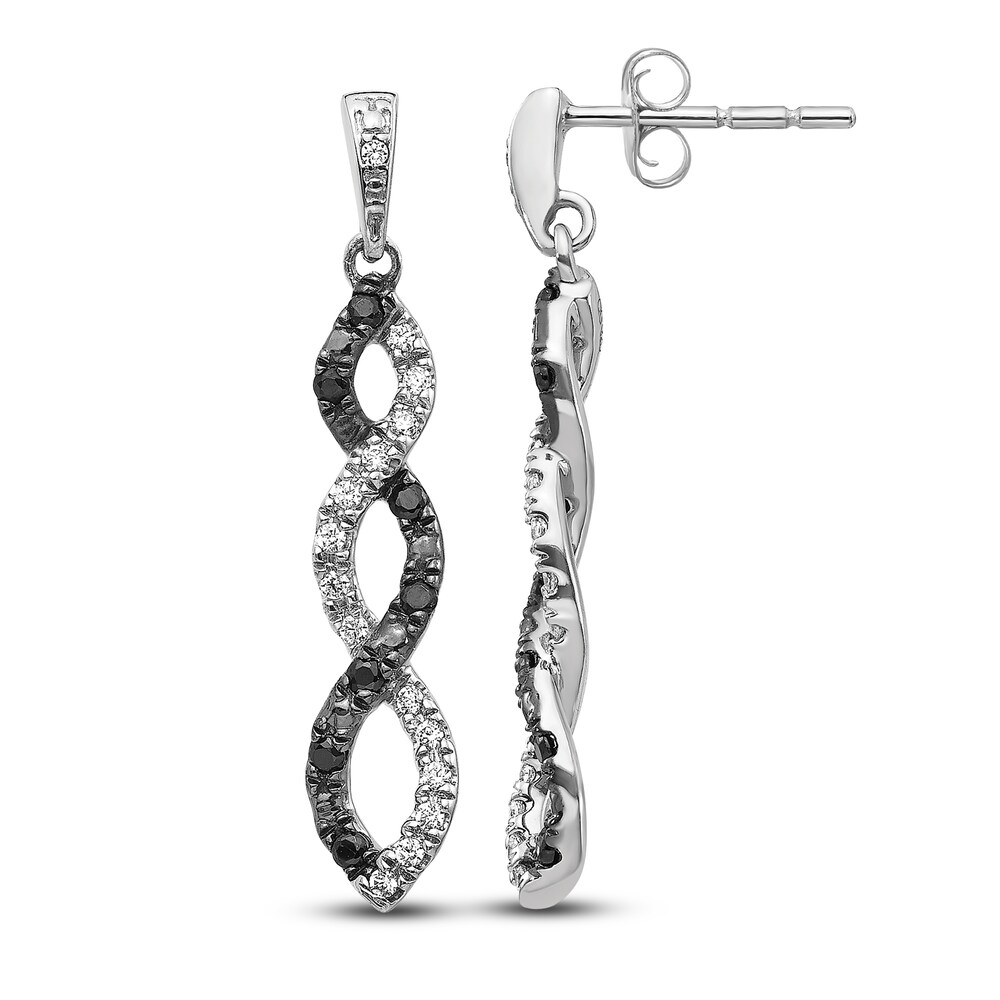 Black & White Diamond Dangle Earrings 1/4 ct tw Round 14K White Gold 5iR7bYxZ Black & White Diamond Dangle Earrings 1/4 ct tw Round 14K White Gold 5iR7bYxZ