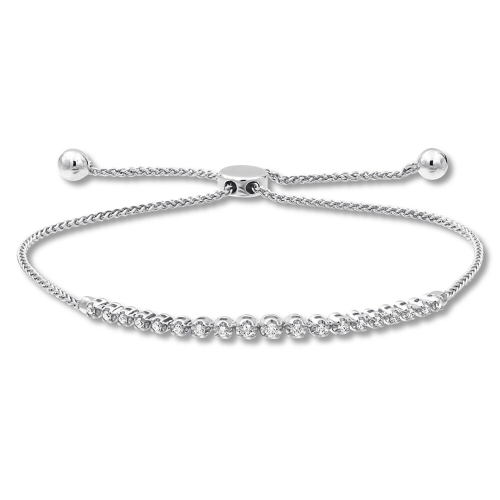 Diamond Bolo Bracelet 1/4 carat tw Round 10K White Gold 5jB22uBc Diamond Bolo Bracelet 1/4 carat tw Round 10K White Gold 5jB22uBc