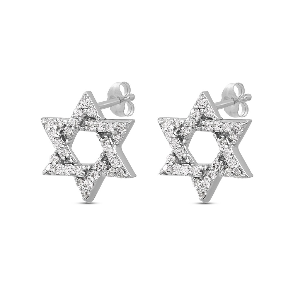 Diamond Star of David Stud Earrings 1/4 ct tw Round 14K White Gold 61cIkEpv Diamond Star of David Stud Earrings 1/4 ct tw Round 14K White Gold 61cIkEpv