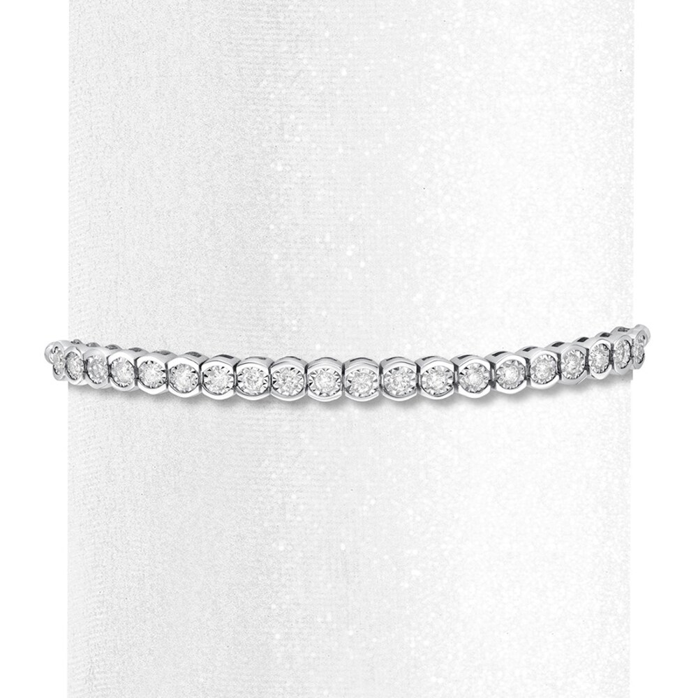 Diamond Bolo Bracelet 1 carat tw Round-cut Sterling Silver 633WdZ0z Diamond Bolo Bracelet 1 carat tw Round-cut Sterling Silver 633WdZ0z
