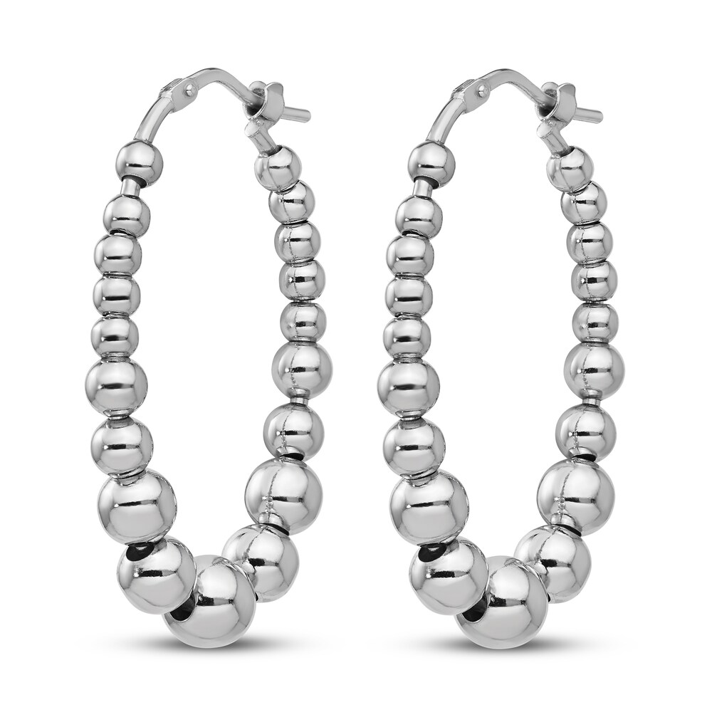 Beaded Hoop Earrings Sterling Silver 6MqzpLvY Beaded Hoop Earrings Sterling Silver 6MqzpLvY
