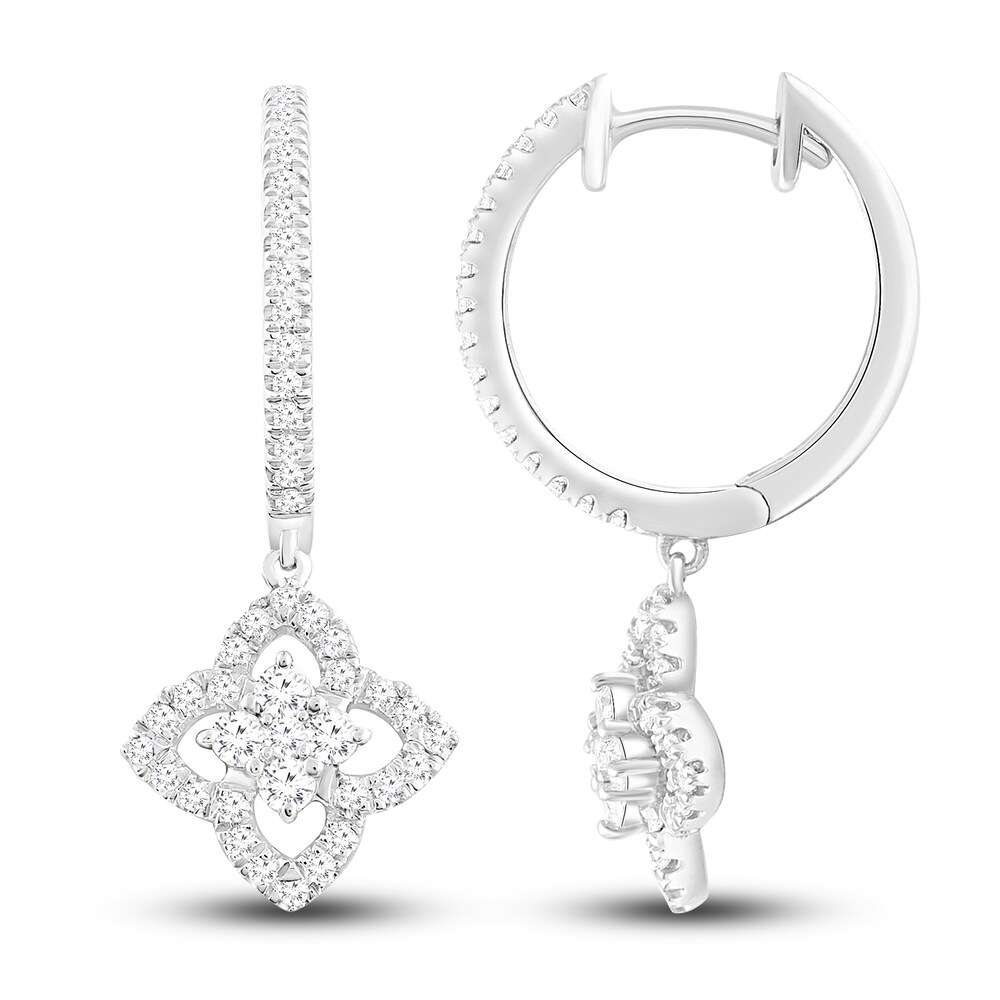Diamond Dangle Earrings 1/2 ct tw Round 10K White Gold 6P669GYP Diamond Dangle Earrings 1/2 ct tw Round 10K White Gold 6P669GYP
