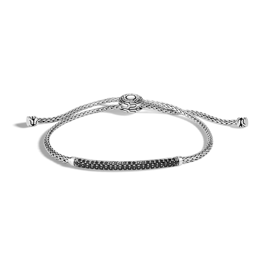 John Hardy Classic Chain Station Pull Through Bracelet , Silver, Gemstone, Medium - Large 6R1x65OD