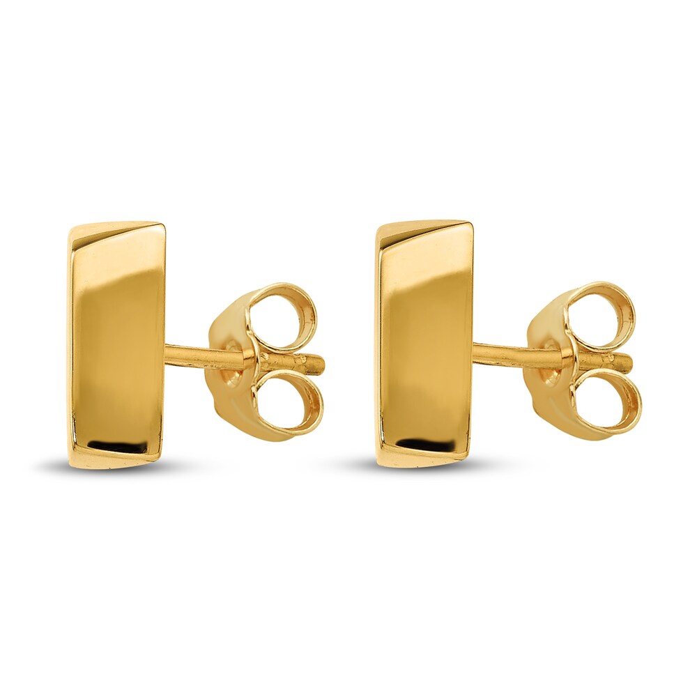 Fancy Bar Stud Earrings 14K Yellow Gold 6b9MxRBr Fancy Bar Stud Earrings 14K Yellow Gold 6b9MxRBr