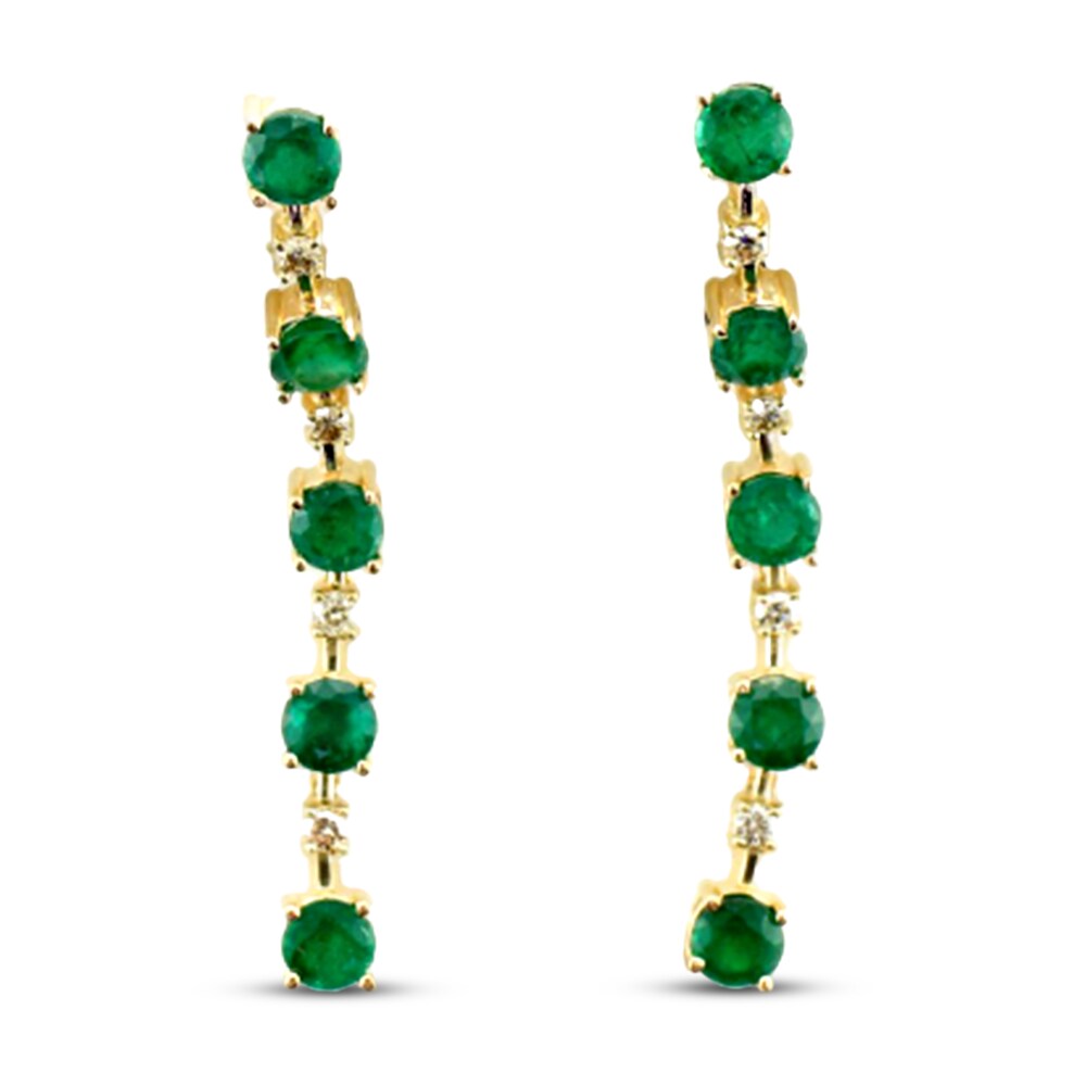 Le Vian Natural Emerald Earrings 1/5 ct tw Diamonds 14K Honey Gold 6lfHTxyB Le Vian Natural Emerald Earrings 1/5 ct tw Diamonds 14K Honey Gold 6lfHTxyB