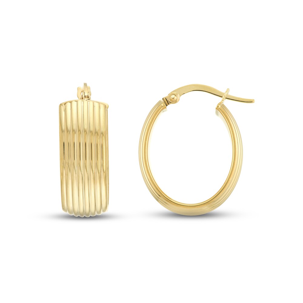 Ribbed Hoop Earrings 14K Yellow Gold 6zp7rPjG Ribbed Hoop Earrings 14K Yellow Gold 6zp7rPjG