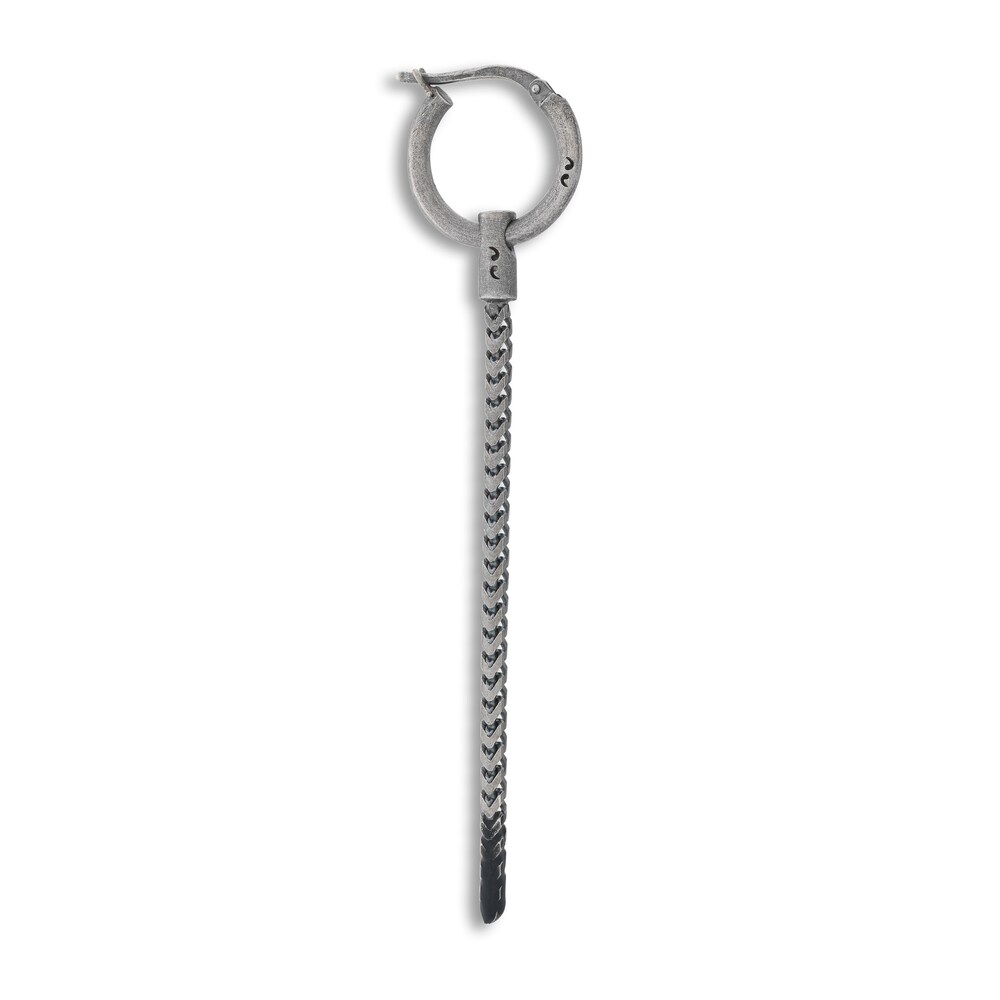 Marco Dal Maso Men\'s Long Mono Earring Black Enamel/Sterling Silver 7Nw6g3xF Marco Dal Maso Men\'s Long Mono Earring Black Enamel/Sterling Silver 7Nw6g3xF