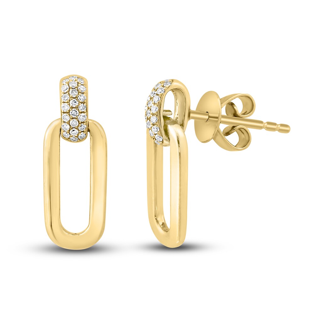 LALI Jewels Diamond Link Earrings 1/8 ct tw Round 14K Yellow Gold 7QLvJHcT LALI Jewels Diamond Link Earrings 1/8 ct tw Round 14K Yellow Gold 7QLvJHcT