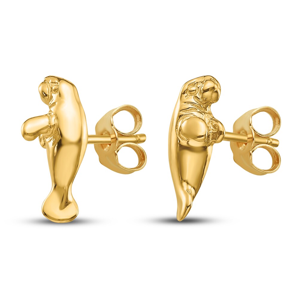 Mini Manatee Stud Earrings 14K Yellow Gold 7QlkOdnB Mini Manatee Stud Earrings 14K Yellow Gold 7QlkOdnB