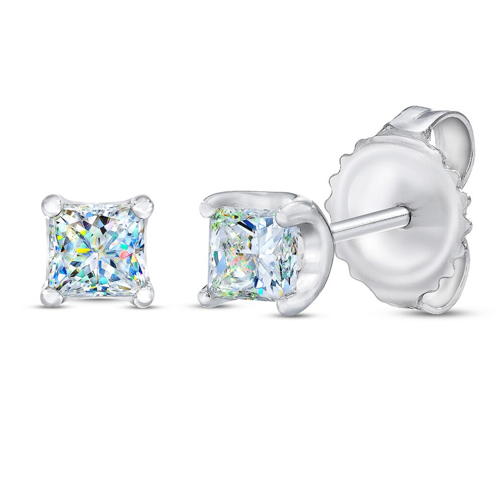 THE LEO First Light Diamond Solitaire Earrings Princess 1/2 ct tw 14K White Gold (I1/I) 7WceQvds THE LEO First Light Diamond Solitaire Earrings Princess 1/2 ct tw 14K White Gold (I1/I) 7WceQvds
