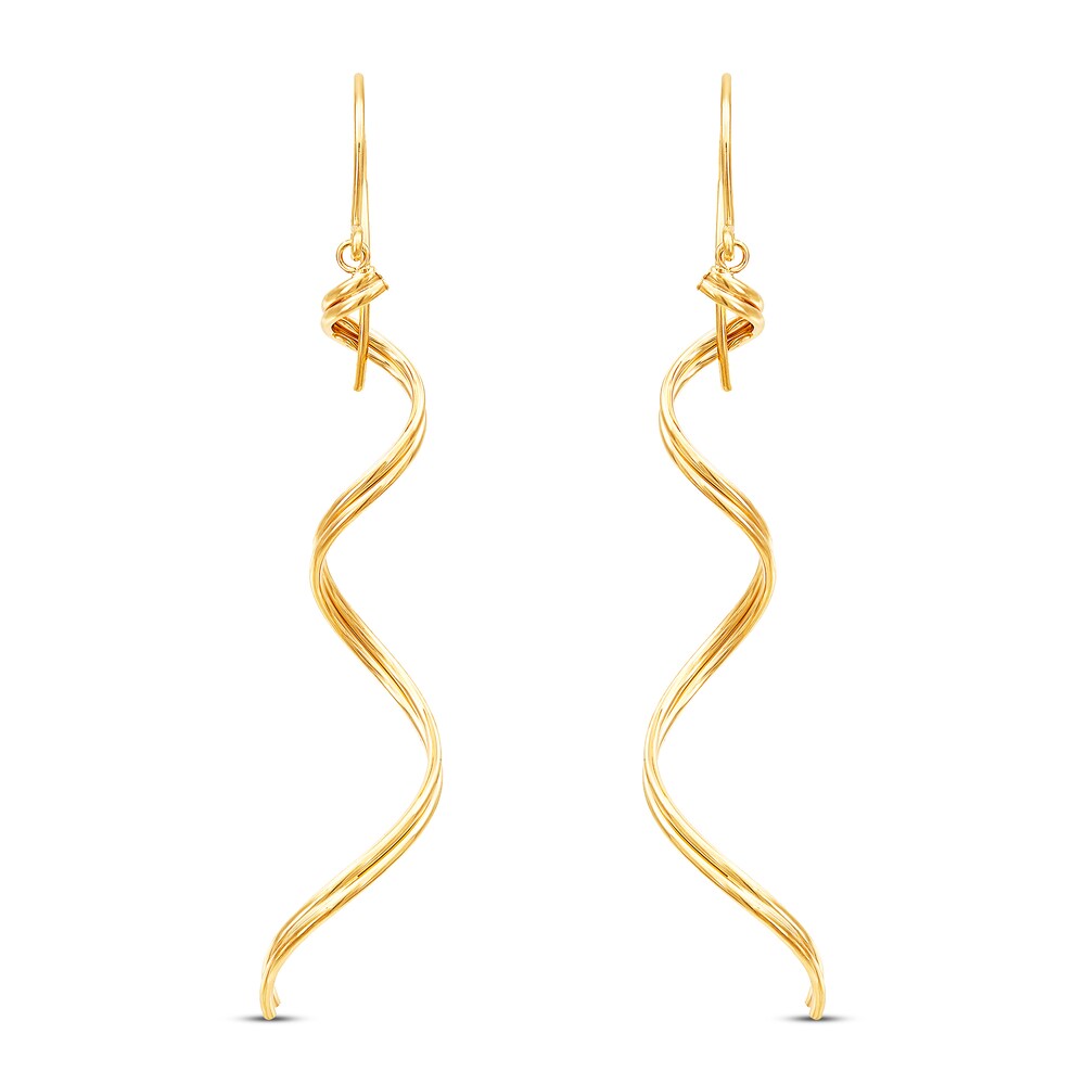 Spiral Dangle Earrings 10K Yellow Gold 7XEOaZth Spiral Dangle Earrings 10K Yellow Gold 7XEOaZth