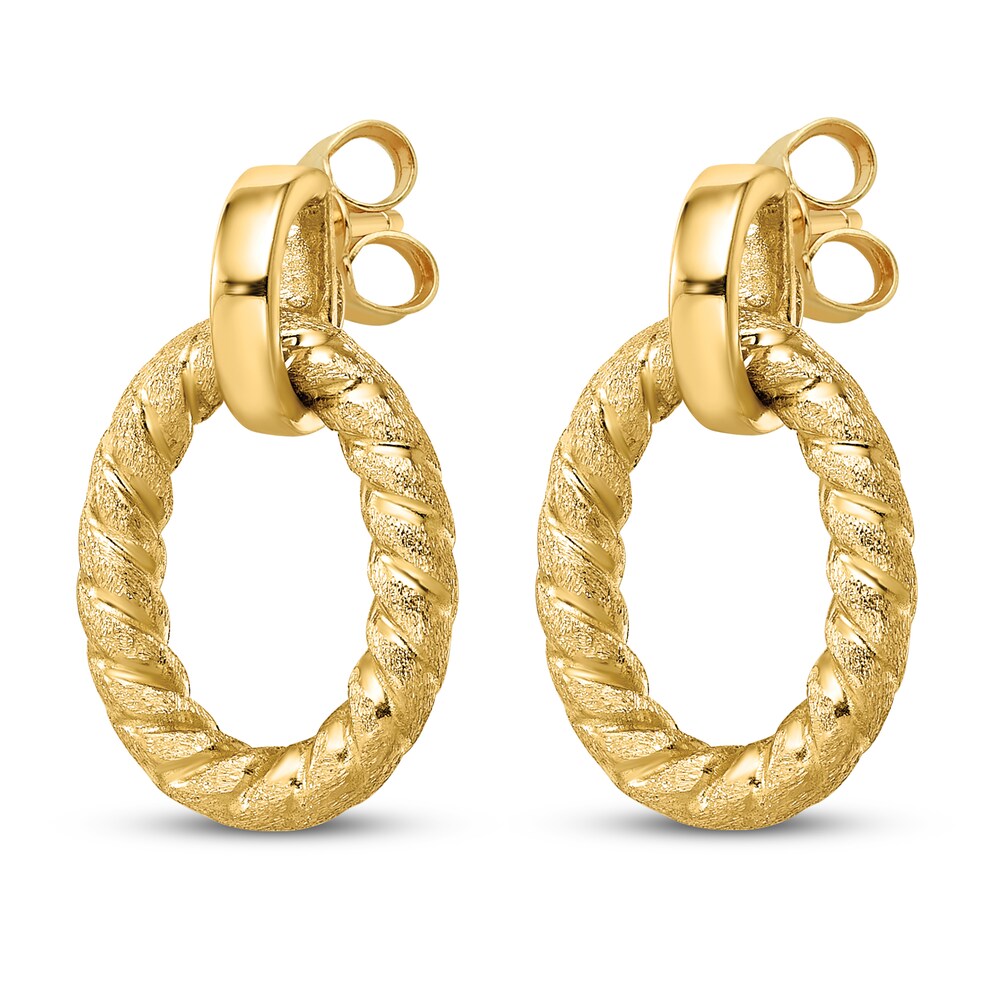 Polished and Textured Post Dangle Earrings 14K Yellow Gold 7cRbJF0Z Polished and Textured Post Dangle Earrings 14K Yellow Gold 7cRbJF0Z