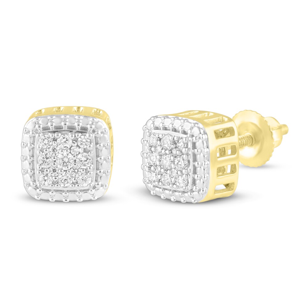 Men's Diamond Stud Earrings 1/6 ct tw Round 10K Yellow Gold 7lKFjx1a Men's Diamond Stud Earrings 1/6 ct tw Round 10K Yellow Gold 7lKFjx1a