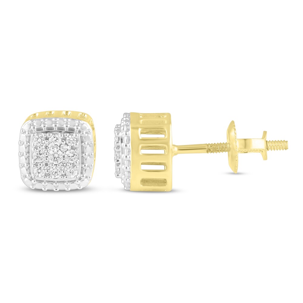 Men\'s Diamond Stud Earrings 1/6 ct tw Round 10K Yellow Gold 7lKFjx1a Men\'s Diamond Stud Earrings 1/6 ct tw Round 10K Yellow Gold 7lKFjx1a
