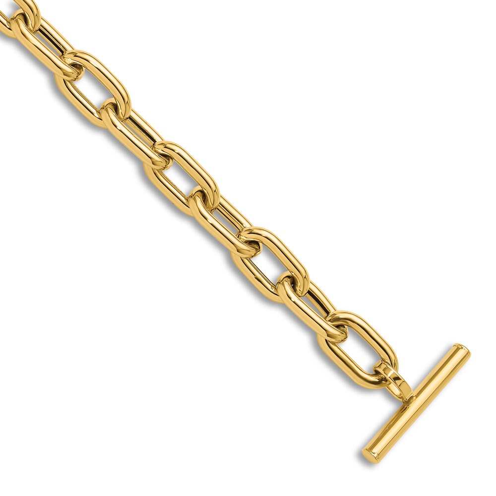 High-Polish Oval Link Toggle Bracelet 14K Yellow Gold 7.5" 7qZIlcSs High-Polish Oval Link Toggle Bracelet 14K Yellow Gold 7.5" 7qZIlcSs