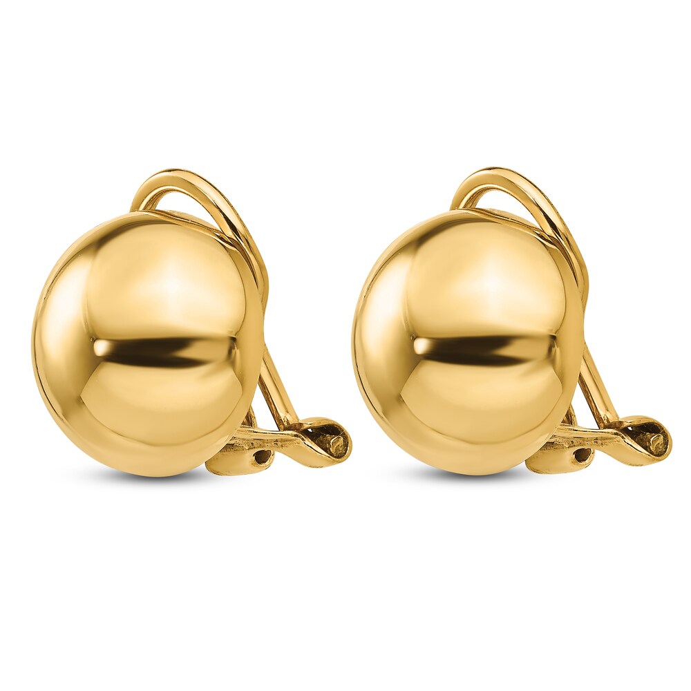 Clip-On Ball Stud Earrings 14K Yellow Gold 7rojxbk1 Clip-On Ball Stud Earrings 14K Yellow Gold 7rojxbk1