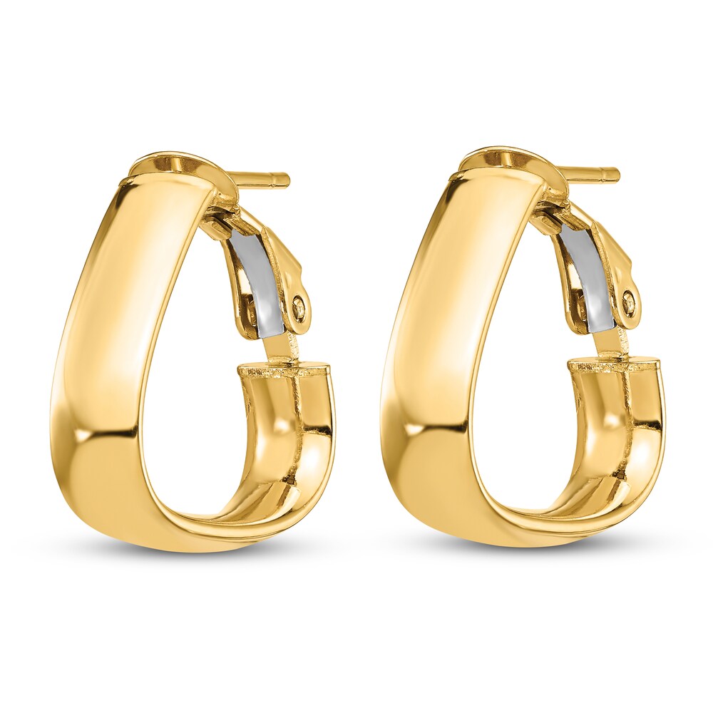 Polished Hoop Earrings 14K Yellow Gold 7sMwH3lW Polished Hoop Earrings 14K Yellow Gold 7sMwH3lW