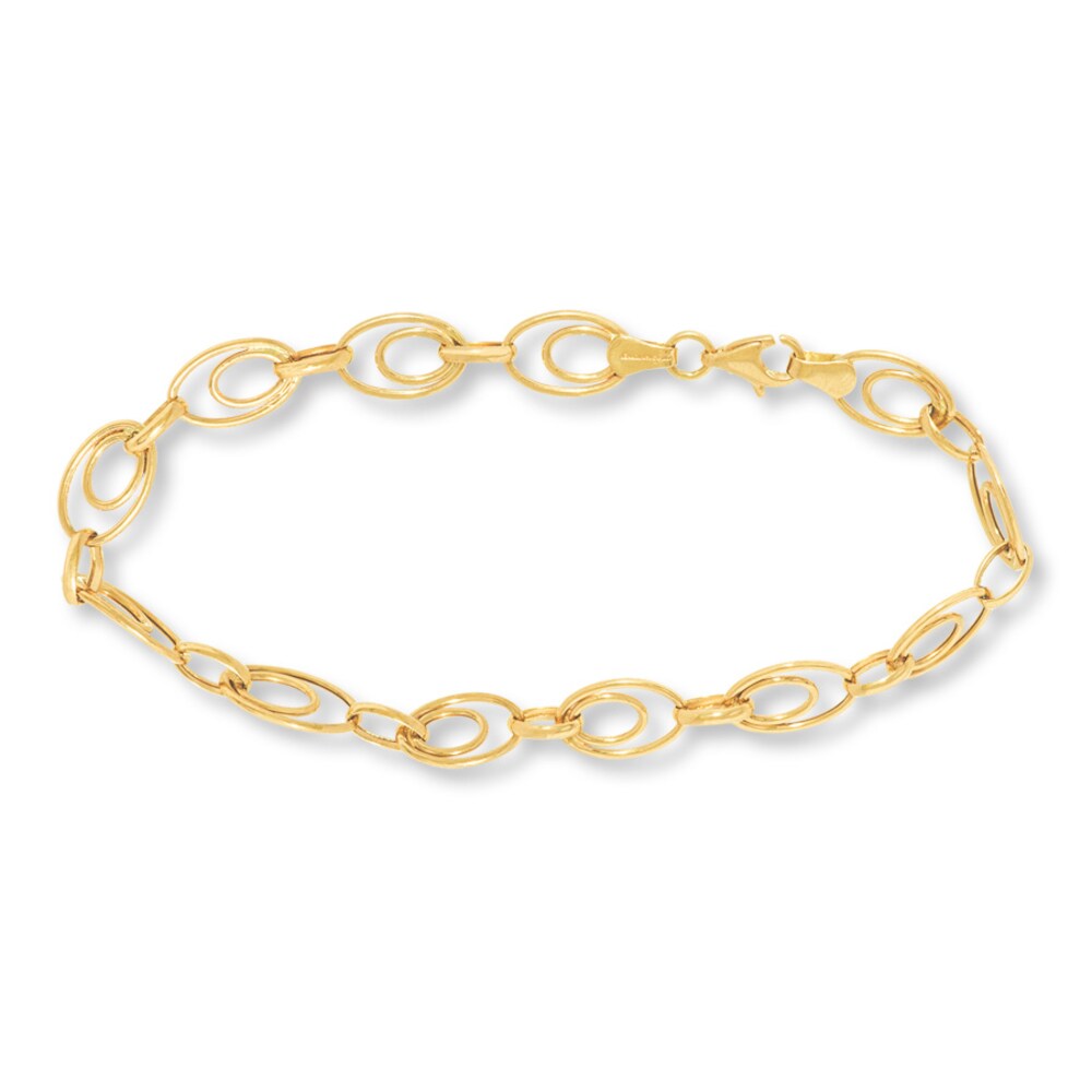 Oval Link Bracelet 14K Yellow Gold 7.25" Length 7ye8nQ5w Oval Link Bracelet 14K Yellow Gold 7.25" Length 7ye8nQ5w