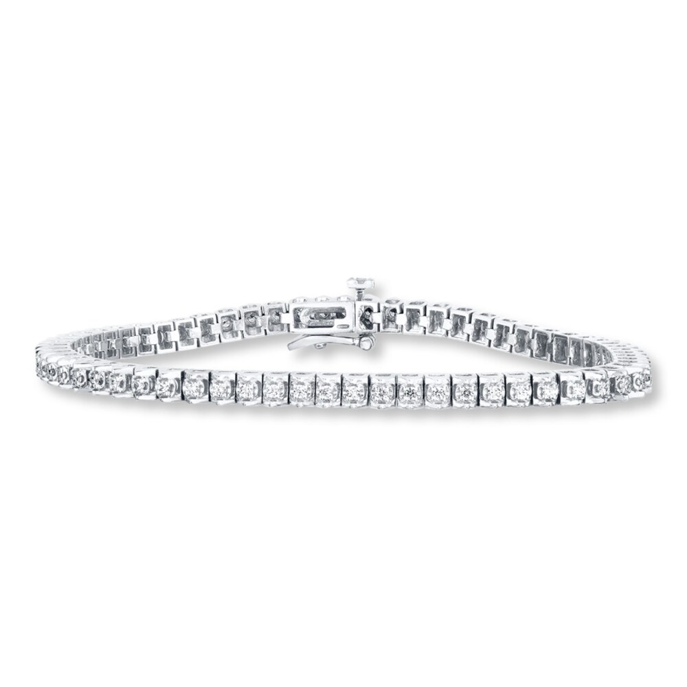 Diamond Bracelet 1 ct tw Round-cut 14K White Gold 84BNFZZy