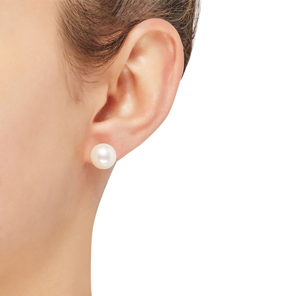 Cultured Pearl Stud Earrings 14K Yellow Gold 10.5mm 8IvLyRp7 Cultured Pearl Stud Earrings 14K Yellow Gold 10.5mm 8IvLyRp7