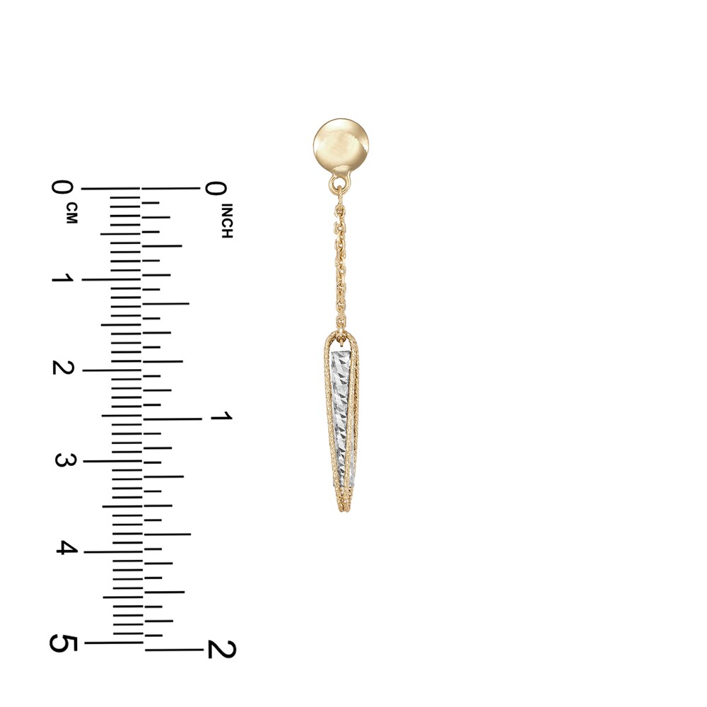 Italia D\'Oro Triangle Drop Earrings 14K Yellow Gold 8LifEPGz Italia D\'Oro Triangle Drop Earrings 14K Yellow Gold 8LifEPGz