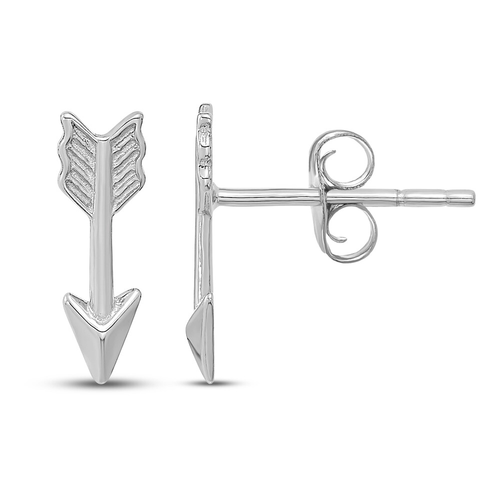 Arrow Stud Earrings 14K White Gold 8QWxJjHu Arrow Stud Earrings 14K White Gold 8QWxJjHu