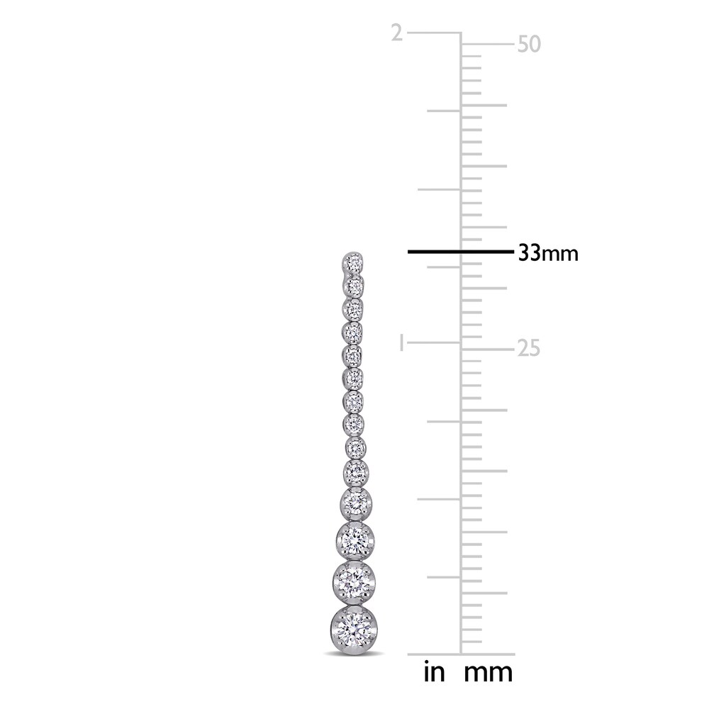 Diamond Drop Earrings 1/2 ct tw Round 18K White Gold 8g9ysc52 Diamond Drop Earrings 1/2 ct tw Round 18K White Gold 8g9ysc52