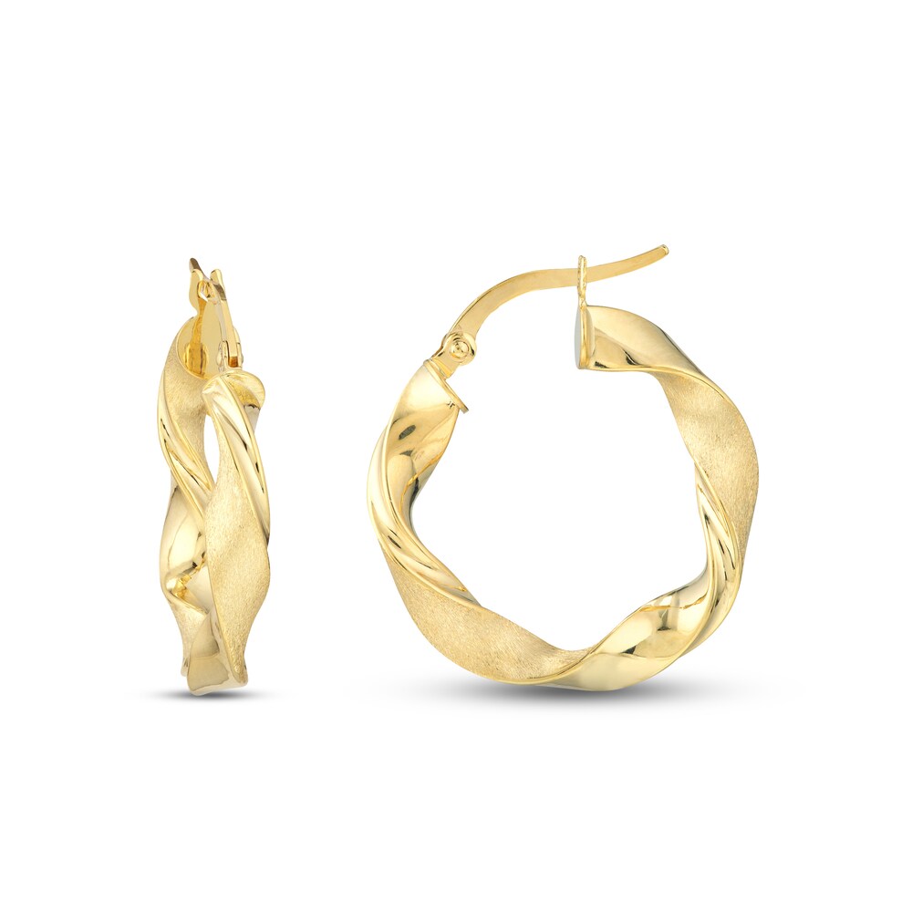 Twisted Hoop Earrings 14K Yellow Gold 8heLVlIh Twisted Hoop Earrings 14K Yellow Gold 8heLVlIh