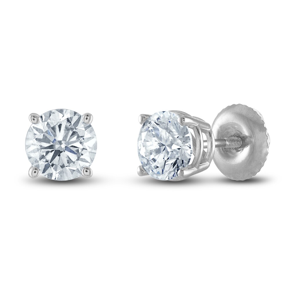 Diamond Solitaire Stud Earrings 1-1/5 ct tw Round 14K White Gold (I1/I) 8iB9o4eq Diamond Solitaire Stud Earrings 1-1/5 ct tw Round 14K White Gold (I1/I) 8iB9o4eq