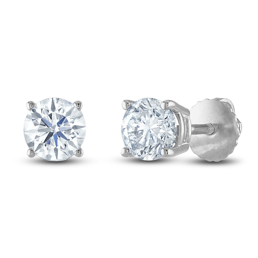 Diamond Solitaire Stud Earrings 1-1/5 ct tw Round 14K White Gold (I1/I) 8iB9o4eq Diamond Solitaire Stud Earrings 1-1/5 ct tw Round 14K White Gold (I1/I) 8iB9o4eq