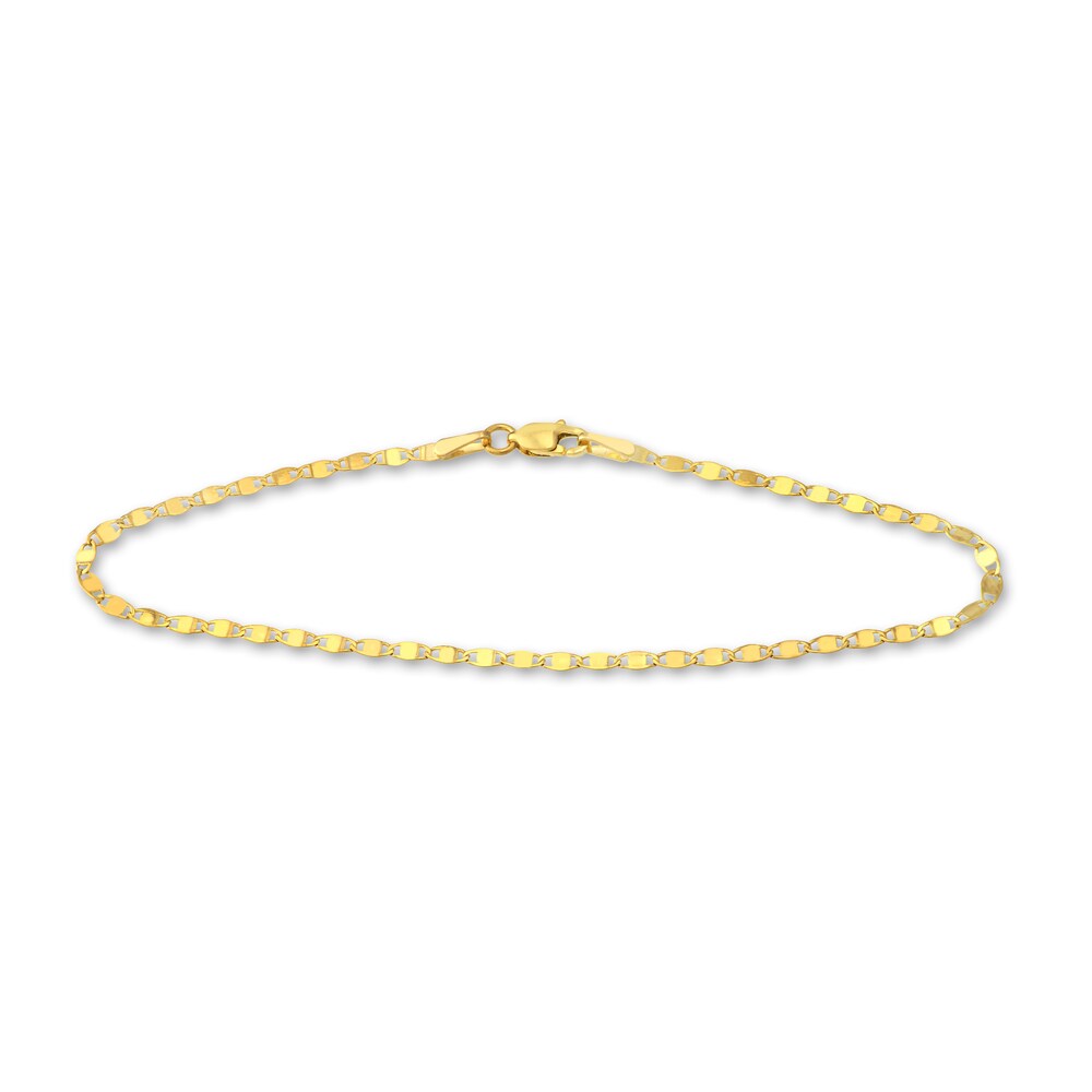 Diamond-Cut Valentino Chain Bracelet 14K Yellow Gold 7.5" 980zHxsP Diamond-Cut Valentino Chain Bracelet 14K Yellow Gold 7.5" 980zHxsP