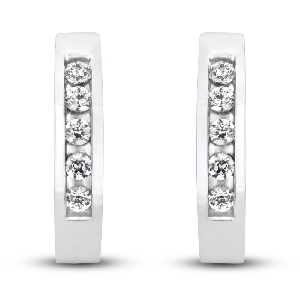 Diamond Hoop Earrings 1/4 ct tw Round 14K White Gold 9UxpQZOi Diamond Hoop Earrings 1/4 ct tw Round 14K White Gold 9UxpQZOi