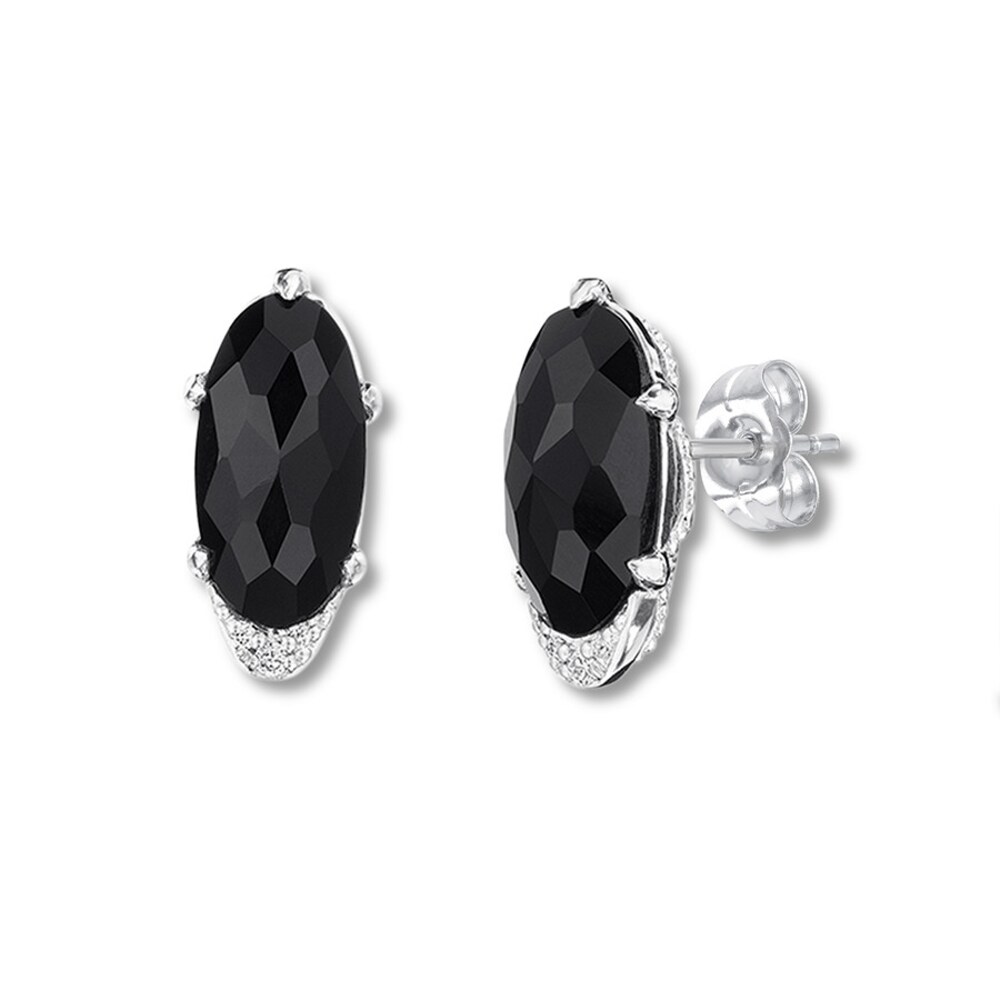 Tacori Onyx Earrings Diamond Accents Sterling Silver 9fxrWYAO Tacori Onyx Earrings Diamond Accents Sterling Silver 9fxrWYAO