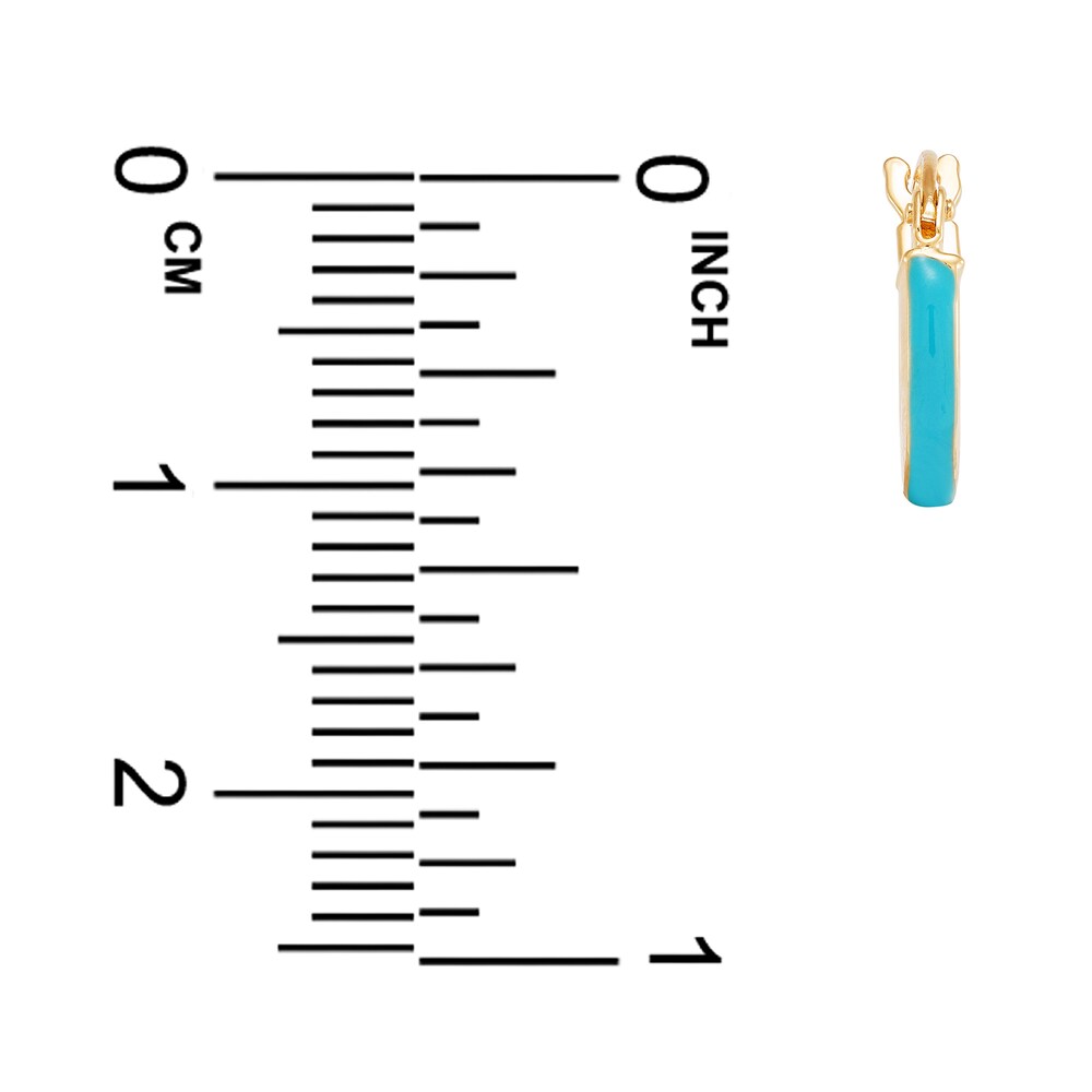 Children\'s Blue Enamel Hoop Earrings 14K Yellow Gold 9i4o4JxY Children\'s Blue Enamel Hoop Earrings 14K Yellow Gold 9i4o4JxY