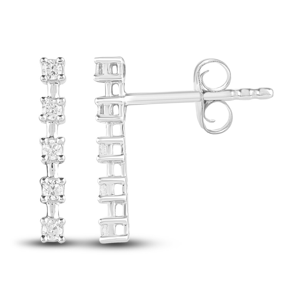 Diamond Drop Earrings 1/6 ct tw Round 14K White Gold 9u1EvfyV Diamond Drop Earrings 1/6 ct tw Round 14K White Gold 9u1EvfyV