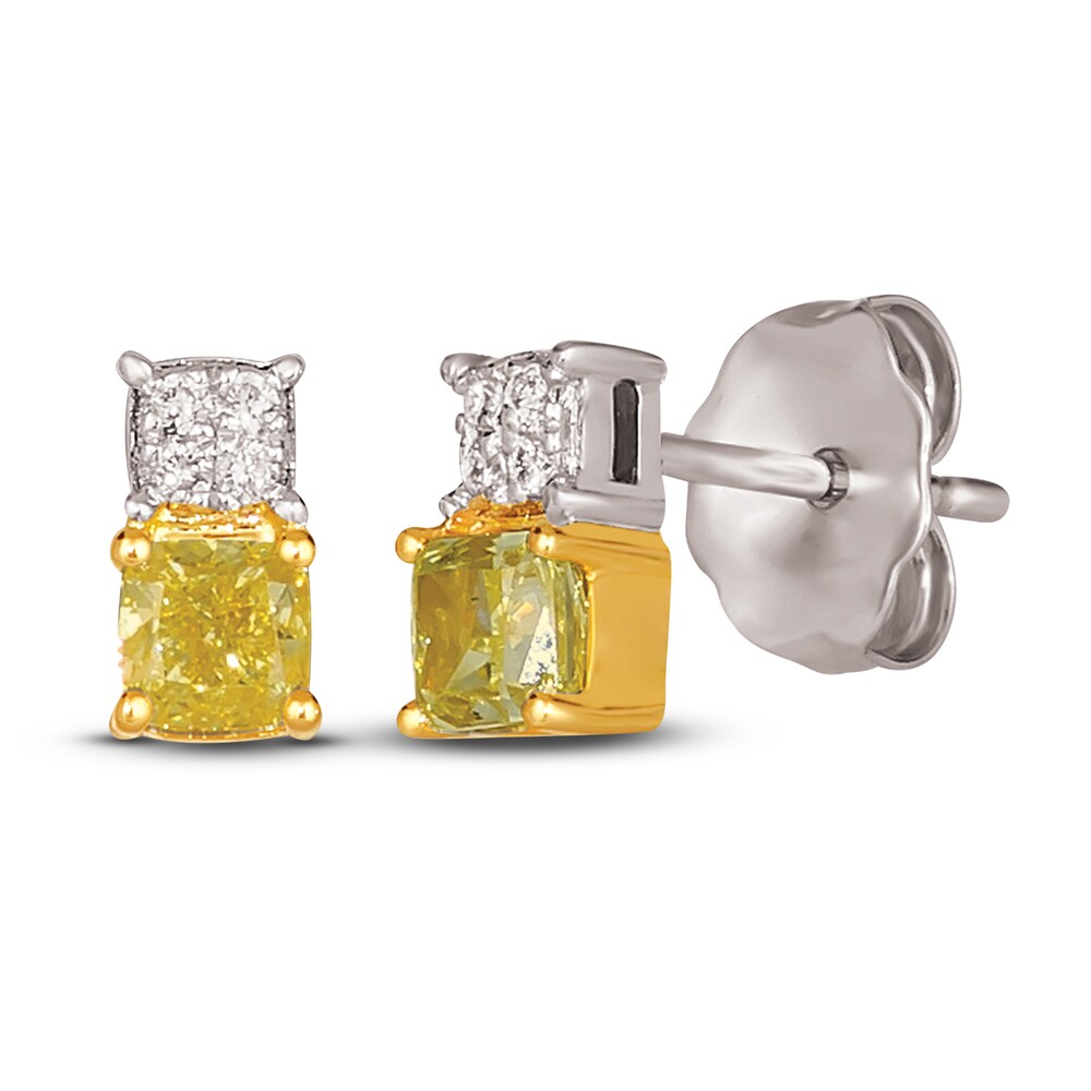 Le Vian Sunny Yellow Diamond Stud Earrings 1/2 ct tw Round 14K Two-Tone Gold A6ilyF6l Le Vian Sunny Yellow Diamond Stud Earrings 1/2 ct tw Round 14K Two-Tone Gold A6ilyF6l