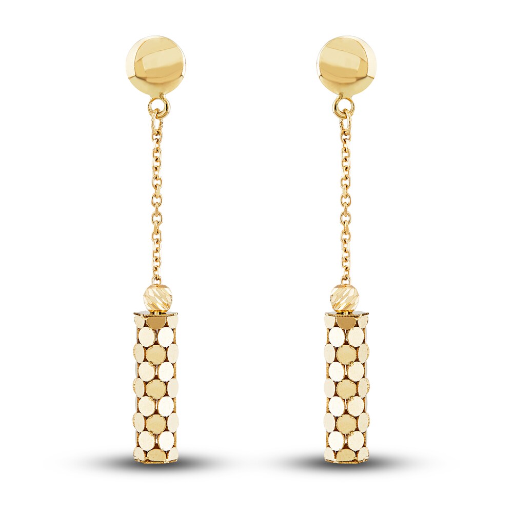 Italia D'Oro Bar Dangle Earrings 14K Yellow Gold A87CnEKd Italia D'Oro Bar Dangle Earrings 14K Yellow Gold A87CnEKd