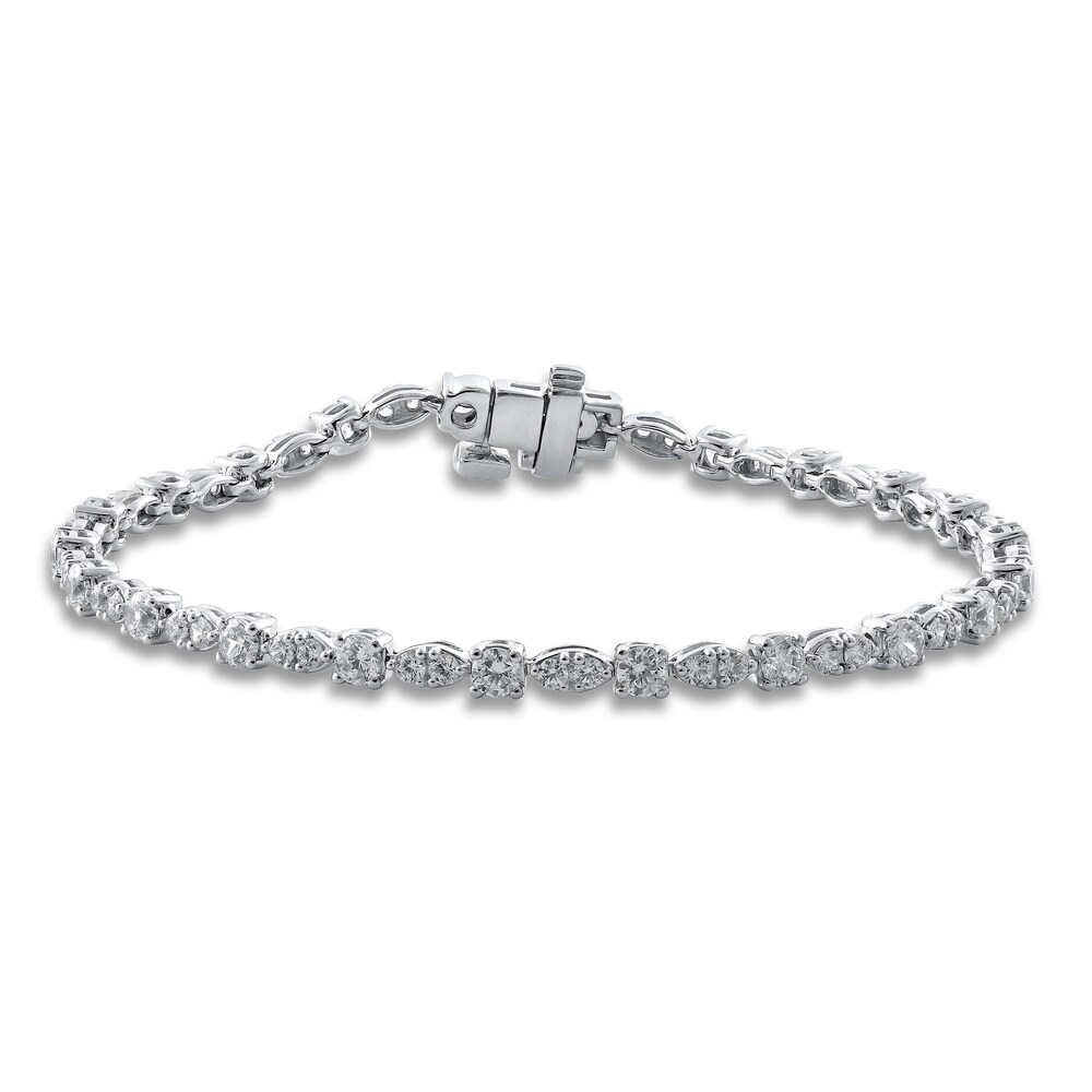 Diamond Tennis Bracelet 3 ct tw Round 14K White Gold 7" ACRKp3JQ Diamond Tennis Bracelet 3 ct tw Round 14K White Gold 7" ACRKp3JQ