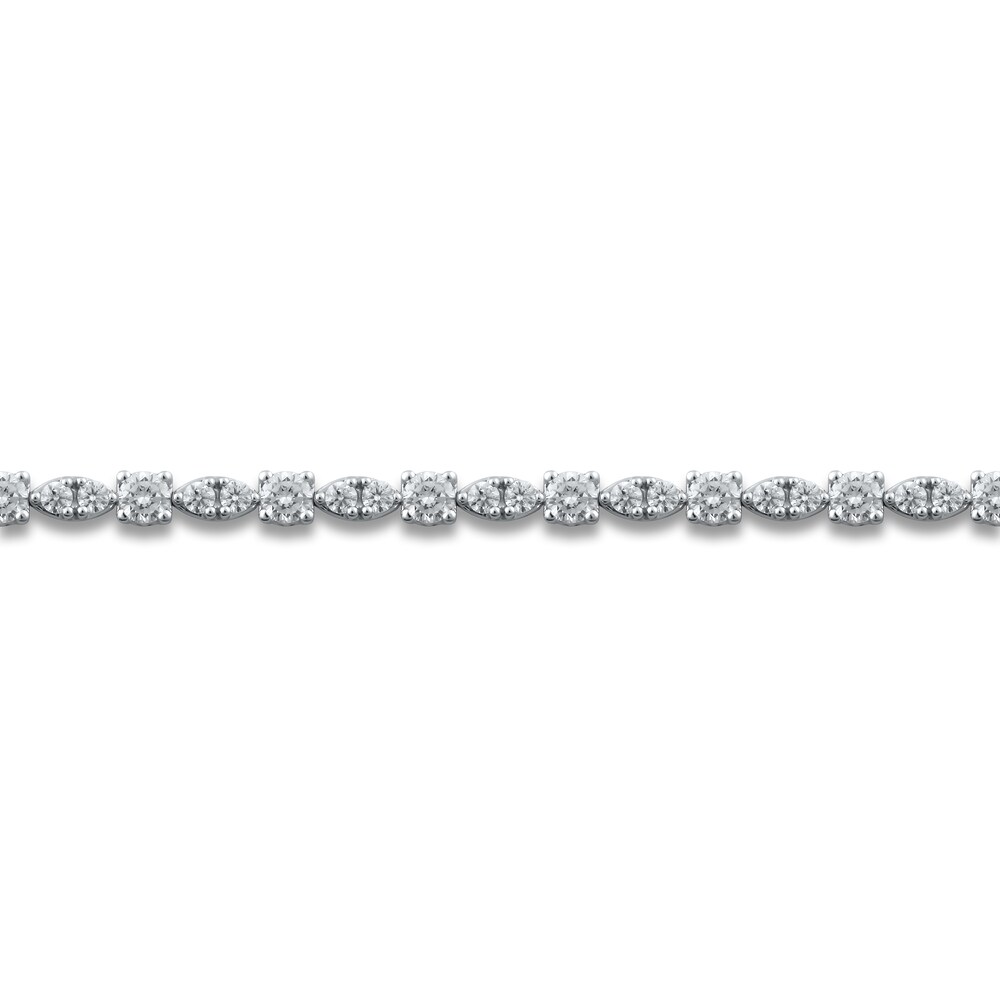 Diamond Tennis Bracelet 3 ct tw Round 14K White Gold 7\" ACRKp3JQ Diamond Tennis Bracelet 3 ct tw Round 14K White Gold 7\" ACRKp3JQ