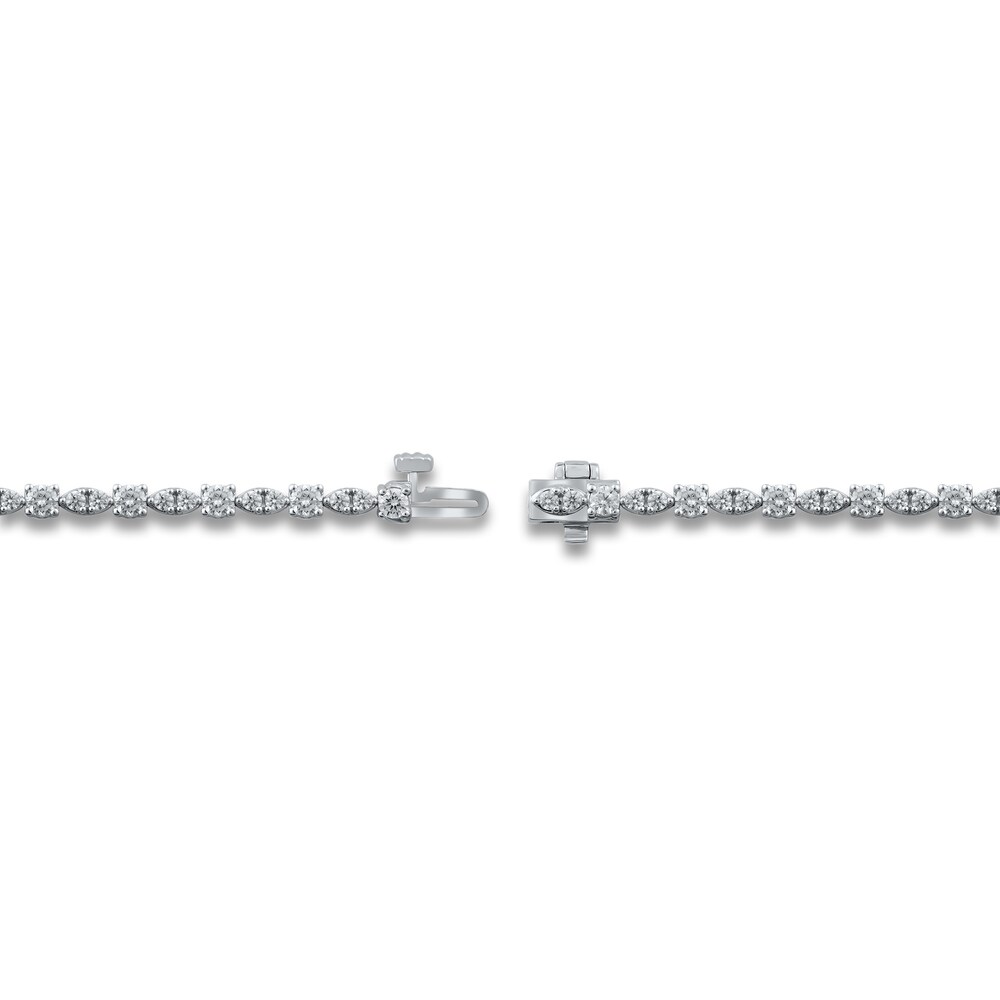 Diamond Tennis Bracelet 3 ct tw Round 14K White Gold 7\" ACRKp3JQ Diamond Tennis Bracelet 3 ct tw Round 14K White Gold 7\" ACRKp3JQ