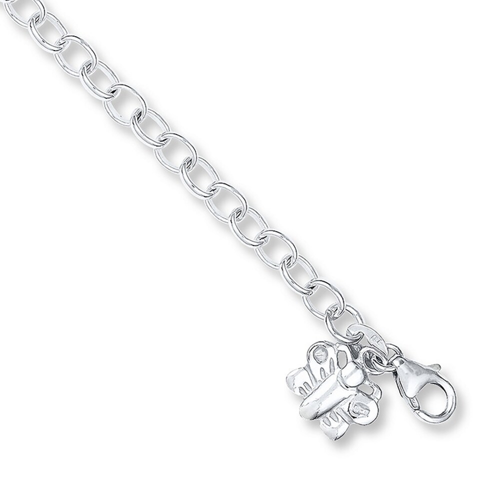 Butterfly Charm Anklet 10 Rolo Chain Sterling Silver AD5NadI5 Butterfly Charm Anklet 10 Rolo Chain Sterling Silver AD5NadI5